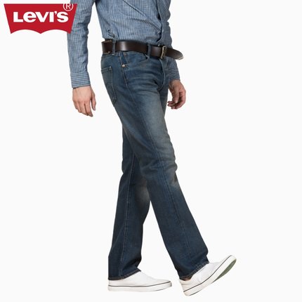 全网好价！Levi's李维斯501男士直筒水洗牛仔裤00501-2166