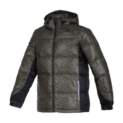 历史新低！阿迪达斯 训练 男子 羽绒茄克 褐土 G72184