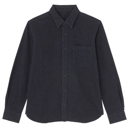 四色齐降！无印良品MUJI男式棉法兰绒衬衫