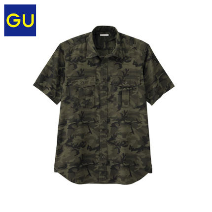 军事风！极优GU男装军旅风衬衫(短袖)(迷彩)275858
