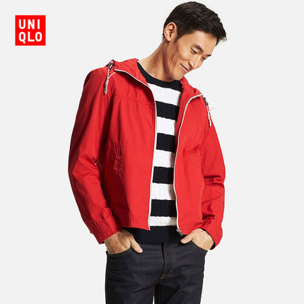 尺码较全！优衣库 男装 全棉拉链连帽外套 163522