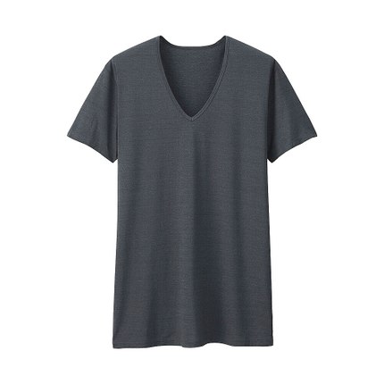 白菜价！优衣库AIRism V领T恤(短袖) 162848