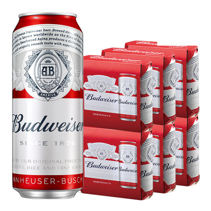 Budweiser/百威啤酒小麥醇正500ml*18聽