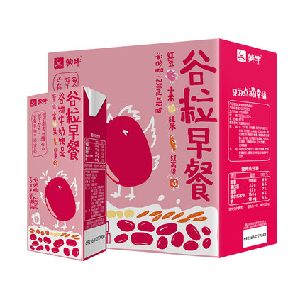 蒙牛谷粒早餐牛奶饮品250ml*12盒（5件）