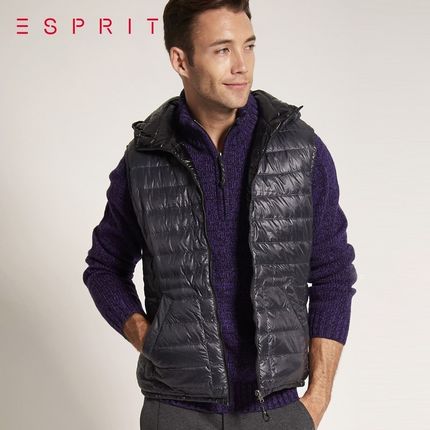 个性时尚！ESPRIT男士时尚百搭款羽绒马甲114EE2H001