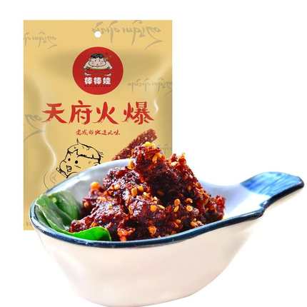 麻辣鲜香！棒棒娃天府火爆麻辣牛肉166g*5袋