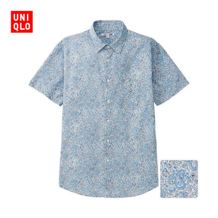 休闲易搭！UNIQLO优衣库LLPJ印花衬衫177018