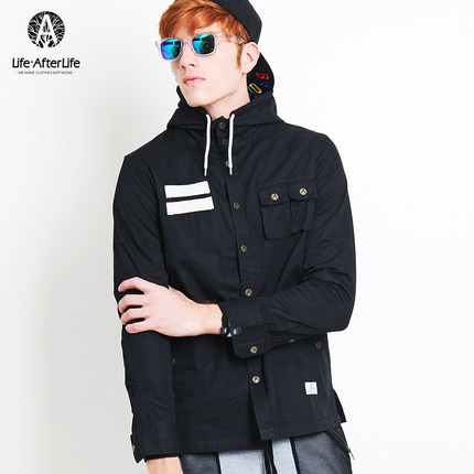 新低好价！Life After Life  男士防风工装连帽夹克