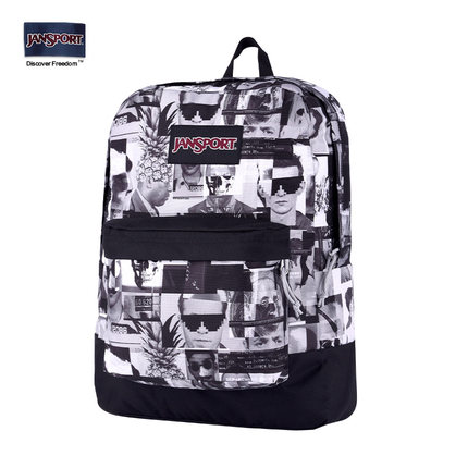 Jansport 拼接撞色学院风背包T60G49D