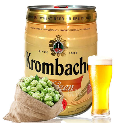 德国进口！Krombacher科隆巴赫小麦啤酒5L桶装