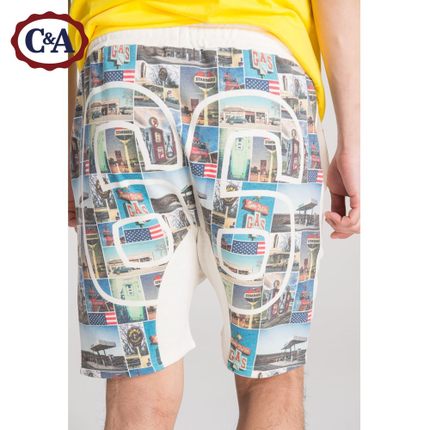 个性印花！C＆A男式照片印花运动短裤CA200171616