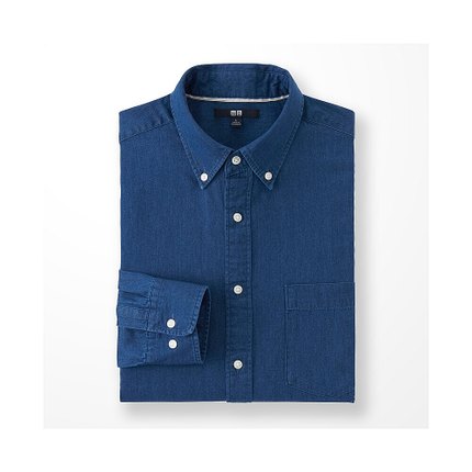 年货节好价！UNIQLO优衣库牛仔衬衫164173