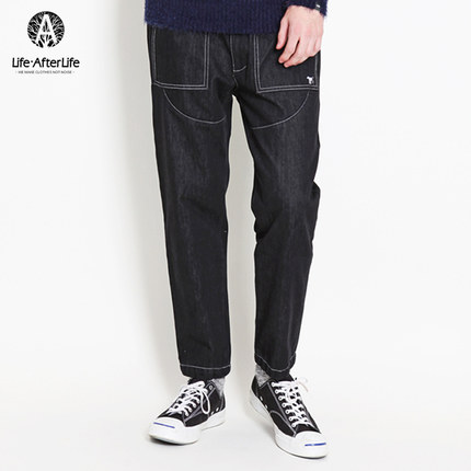 酷潮有型！Life After Life 男款宽松九分牛仔裤