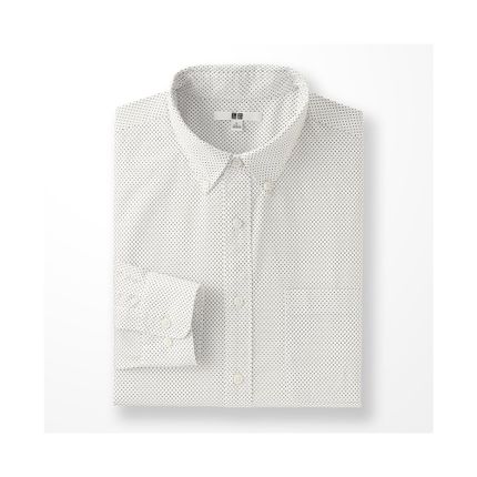 休闲百搭！优衣库UNIQLO优质长绒棉府绸印花衬衫171746