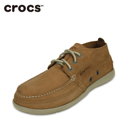 双11预售！Crocs卡骆驰尔卢正绒皮鞋15364