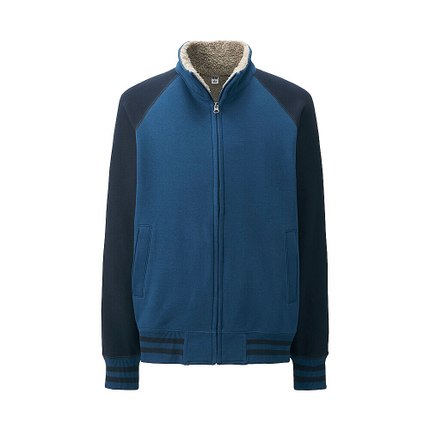 直降！UNIQLO优衣库仿羊羔绒运动拉链茄克146198