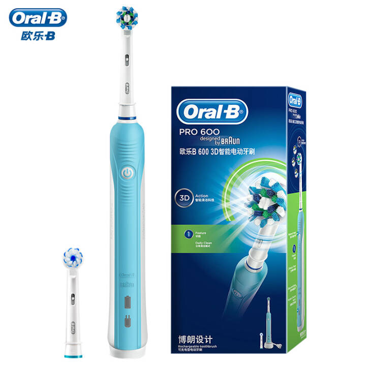 欧乐B（Oralb）电动牙刷D16蓝色 博朗精工