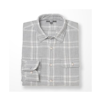 双色可选！优衣库 薄纱衬衫(长袖) 161623