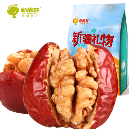 营养丰富！新果林红枣夹核桃仁250g