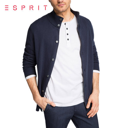 时尚百搭！ESPRIT男士长袖针织开衫105EO2I007