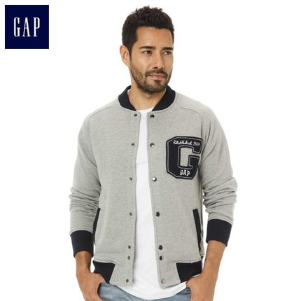 棒球风！Gap棉质学院风徽标棒球夹克721400