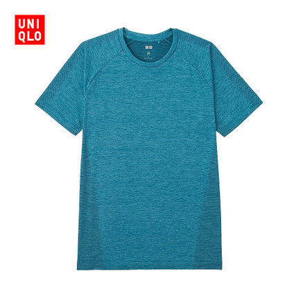 舒适触感！UNIQLO优衣库男装快干圆领T恤(短袖)169125