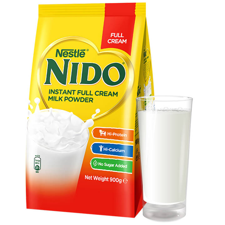 雀巢(Nestle)成人速溶高钙全脂奶粉NIDO900g/袋