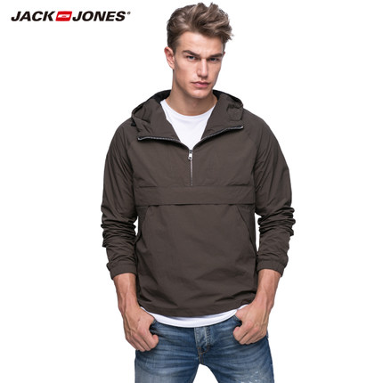青春流行！杰克琼斯翻领套头连帽合体外套上衣