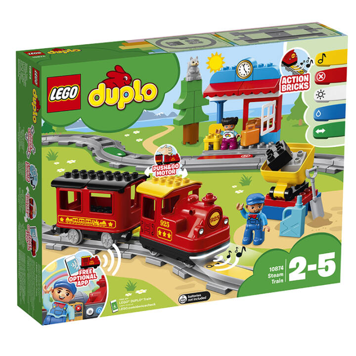 乐高(LEGO)积木 得宝DUPLO智能蒸汽火车10874