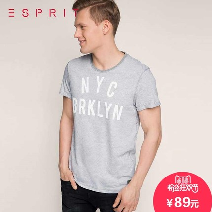 618粉丝狂欢价！ESPRIT EDC男士时尚短袖T恤-026CC2K018