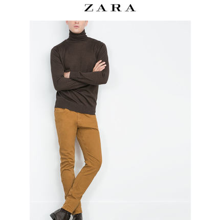休闲百搭！ZARA男子超弹力长裤06917360703