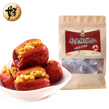 口感超赞！好牌枣夹核桃仁250g