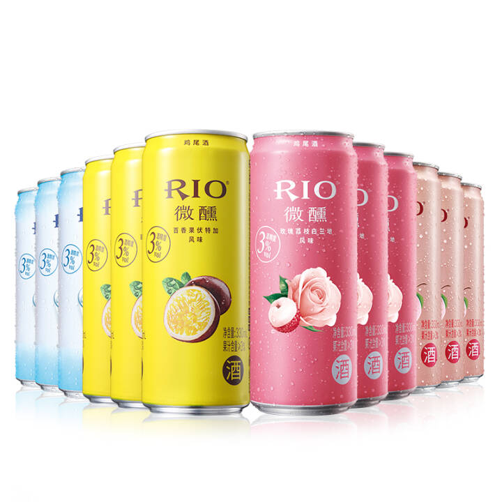 锐澳 预调鸡尾酒 3度微醺 混合口味 330ml*12罐*2件