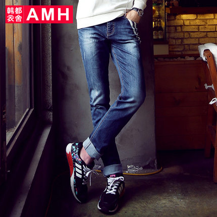 全网好价！AMH新款修身男士牛仔长裤NZ4309