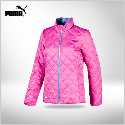 小码福利！彪马 女子羽绒外套菱形格纹休闲羽绒服 568049