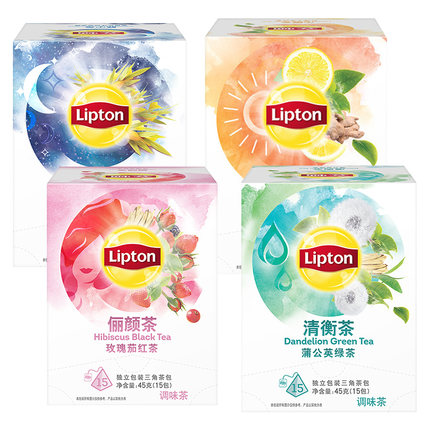 Lipton立顿清衡俪颜草本茶混合装4盒