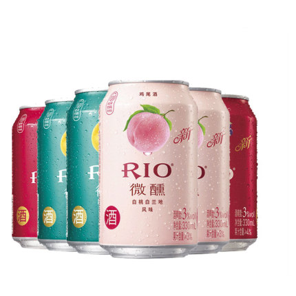 RIO 銳澳3度微醺水果酒 味隨機(jī)3口味330ml*6