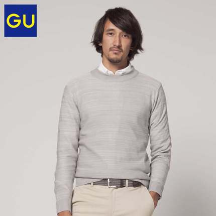 小码好价！极优GU男装 圆领针织衫 262300