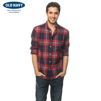 限时五折！OLD NAVY 休闲长袖衬衫 815035