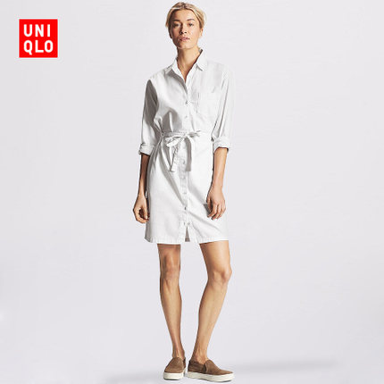 时尚！女装 牛仔衬衫式连衣裙 171466 优衣库UNIQLO