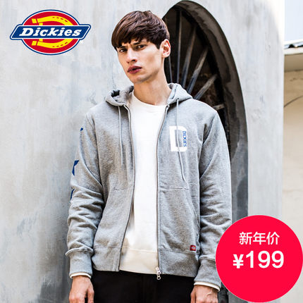 简约！Dickies抓绒连帽卫衣154M30EC05