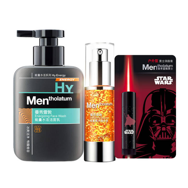 曼秀雷敦能量醒肤露50ml+洁面乳150ml+唇膏
