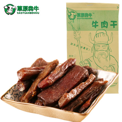 精选食材！草原犇牛牛肉干200g