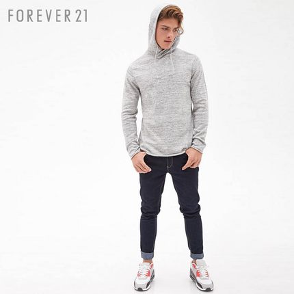 S码白菜！FOREVER21 男士连帽长袖针织衫