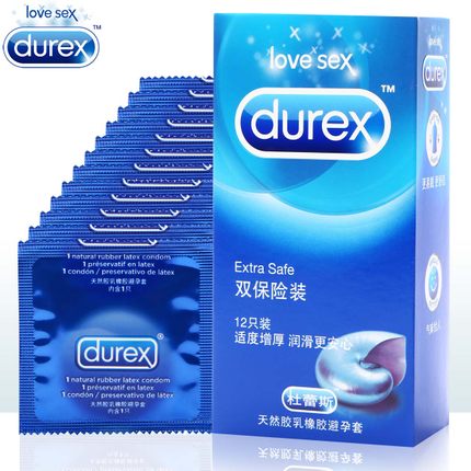 安全保险！杜蕾斯双保险装避孕套12只