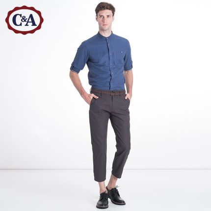 送腰带！C＆A肌理九分休闲裤CA200161486