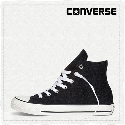 好价！匡威混合金银丝高帮帆布鞋549647C