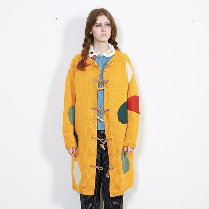 清新脱俗！TYAKASHA AKA系列长款开襟毛衣73