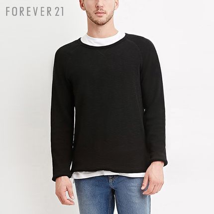 新低！FOREVER21男装 百搭插肩长袖T恤