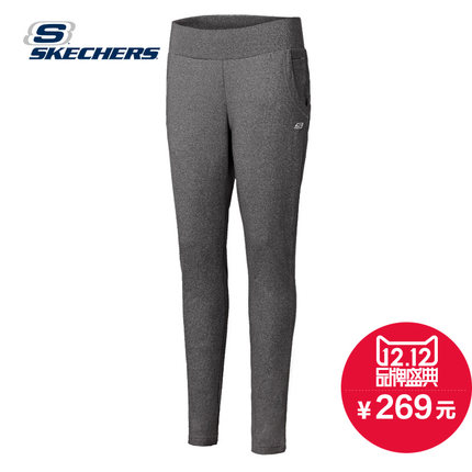 双12好价！Skechers 休闲紧身跑步运动裤SAWF15052